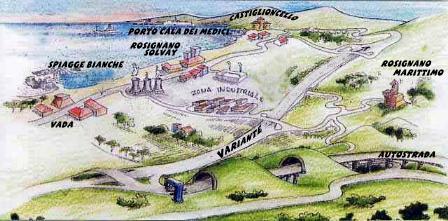 Cartina dintorni,Rosignano Marittimo
